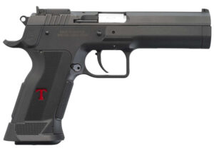 Tanfoglio IFG TFSTOCK3P9 Stock III Full Size 9mm Luger 16+1, 4.44" Black Polygonal Rifled Barrel, Black Serrated Slide, Black Polymer Frame w/Beavertail, Black Polymer Grip