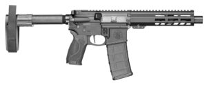 Smith & Wesson 13658 M&P15 223 / 5.56 NATO 7.50" Armornite Barrel 30+1, Fixed Arm Brace, Black Interchangeable Palmswell Grip Inserts, Manual Safety, Straight Buffer Tube, Optics Ready