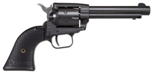 Heritage Mfg SRR22BS4PG Rough Rider 22 LR 6 Shot, 4.75" Black Satin Steel Barrel, Frame & Cylinder, Black Polymer Grip, Manual Thumb Safety, Exposed Hammer