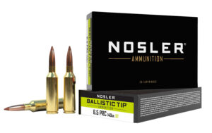 Nosler 43457 Ballistic Tip 6.5PRC 140gr Spitzer Boat Tail 20 Per Box/10 Case