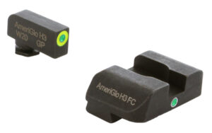 AmeriGlo GL301 i-Dot Sight Set for Glock Green Tritium LumiGreen Outline Front Sight-Green Tritium Rear Sight