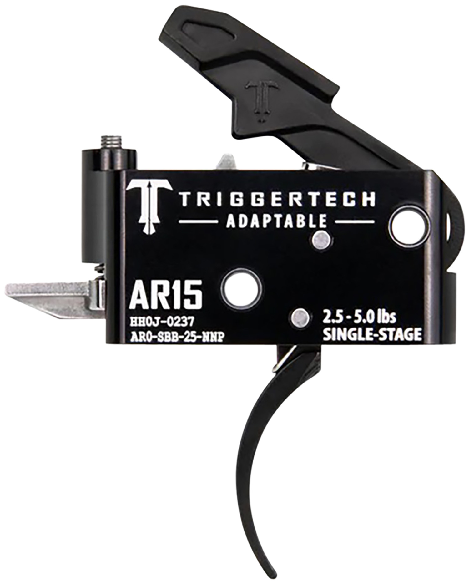 TriggerTech AR0SBB25NNP Adaptable Pro Curved Single-Stage 2.5-5.0 lbs Adjustable for AR-15
