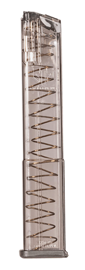 ETS Group SMKGLK18G2 Pistol Mags 31rd 9mm Luger Compatible w/ Glock 18 Smoke Polymer
