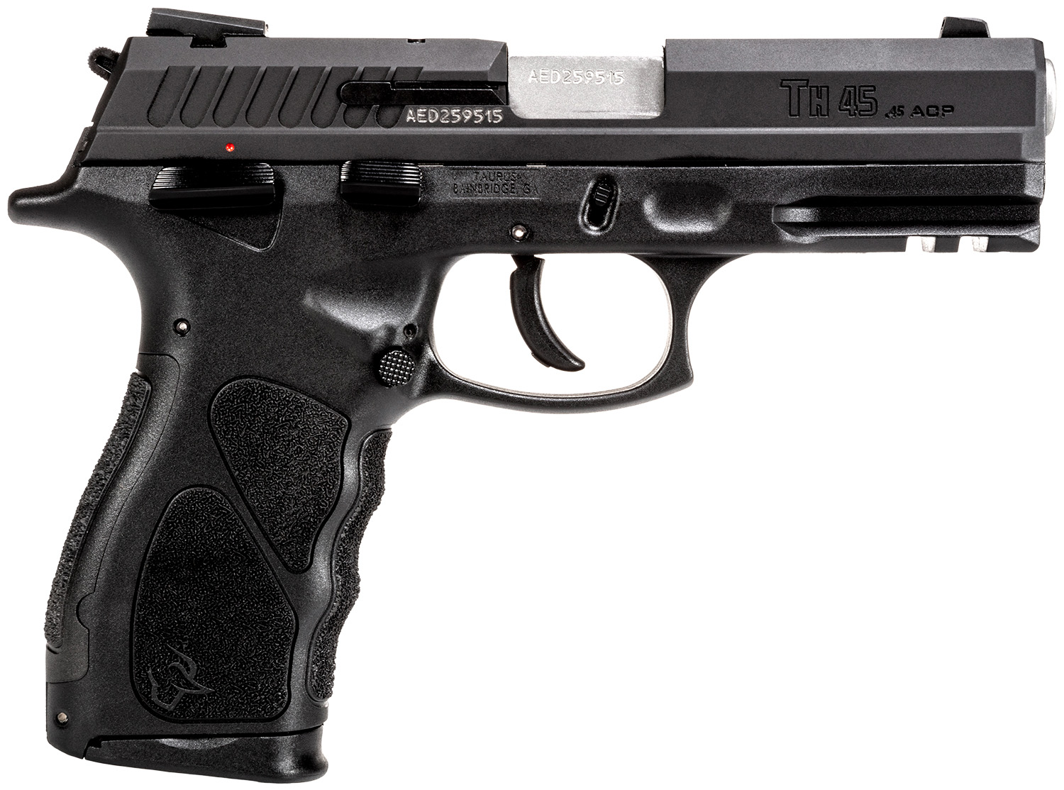 Taurus 1TH45041 TH Full Size 45 ACP 13+1 4.27" Matte Stainless Steel Barrel, Matte Black Serrated Slide, Black Polymer Frame w/Picatinny Rail, Black Interchangeable Backstrap Grip Right Hand