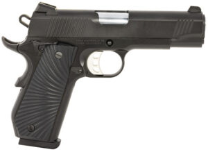 SDS Imports 10100102 1911 Devil Ray Carry 45 ACP 8+1 4.25" Stainless Steel Barrel, Black Cerakote Serrated Steel Slide, Black Cerakote Steel Frame w/Beavertail, Black Sunburst G10 Grips