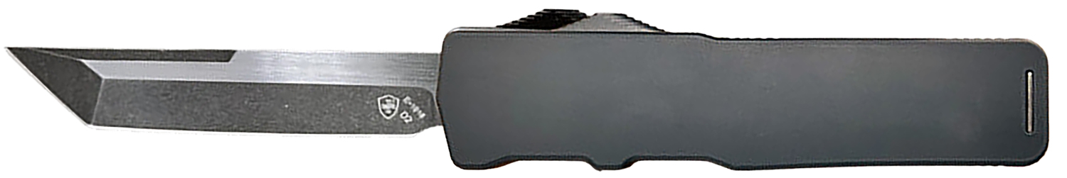 Templar Knife XMBR221 Premium LW Excalibur Slim 3.25" OTF Tanto Plain Black Oxide Stonewashed D2 Steel Blade, 5" Black Aluminum/Rubber Handle