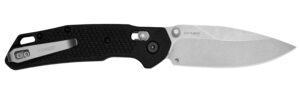 Kershaw 2037 Heist Mid-Size 3.20" Folding Clip Point Plain Stonewashed D2 Steel Blade, Gray Textured Glass Filled Nylon Handle, Includes Pocket Clip