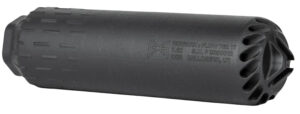 Huxwrx 2748 FLOW 762 TI  30 Cal (7.62mm), 6.70" Long 1.80" Diameter, Black Titanium, 5/8"-24 tpi DT Mount