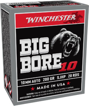 Winchester Ammo X10MMBB Big Bore 10mmAuto 200gr Semi Jacketed Hollow Point 20 Per Box/10 Case