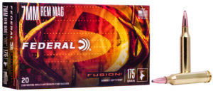 Federal F7RFS2 Fusion  7mmRem 175gr Bonded Soft Point 20 Per Box/10 Case