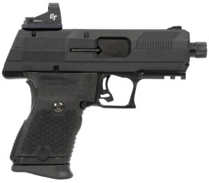 Hi-Point YC9RDCT YC9 w/Red Dot 9mm Luger 10+1 4.12" Black Steel Threaded Barrel, Black YC9 Styled/Serrated Slide, Black Polymer Frame w/Picatinny Rail, Black Plastic Grips, Crimson Trace Red Dot
