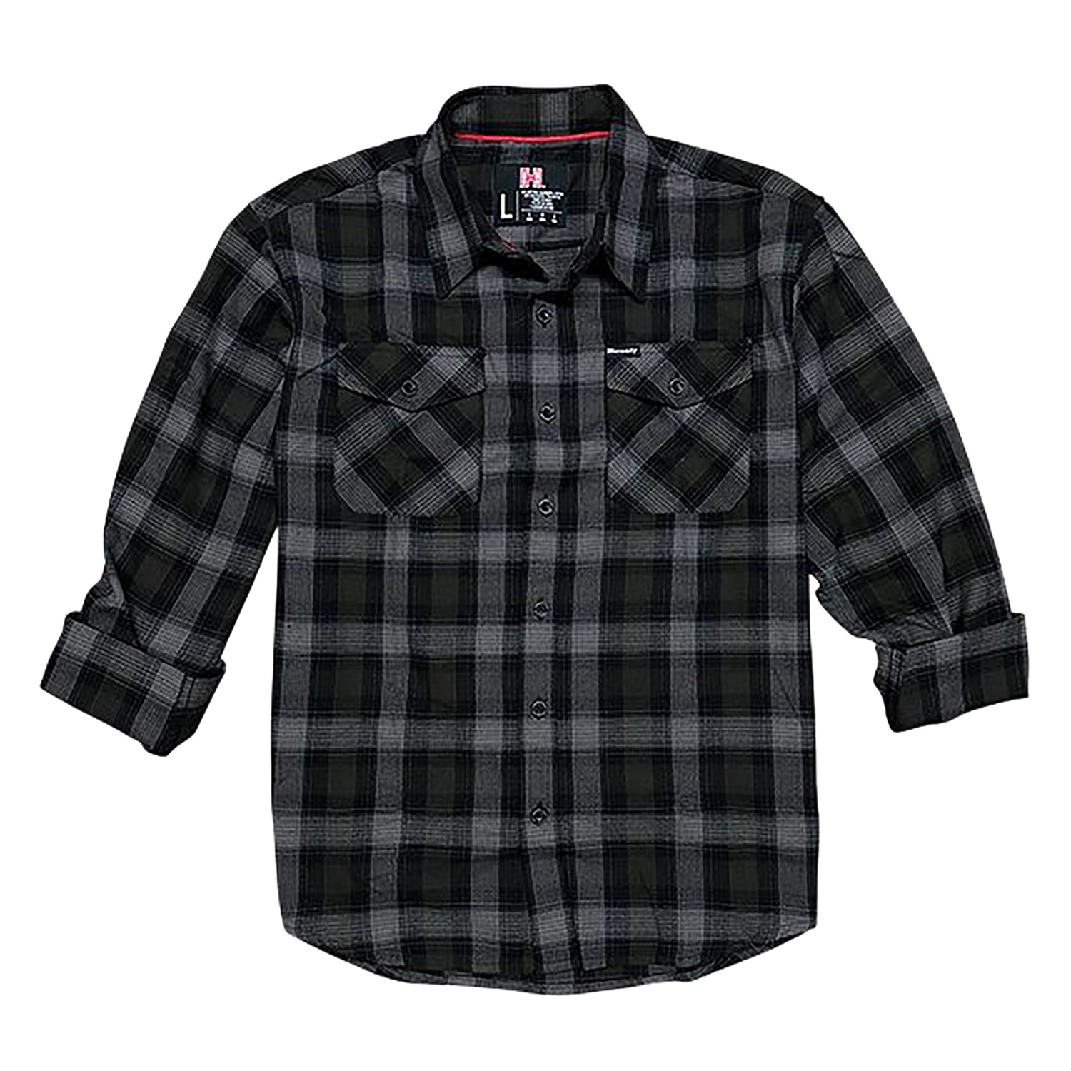 Hornady Gear 32216 Flannel Shirt 3XL Olive/Black/Gray, Cotton/Polyester, Relaxed Fit Button Up