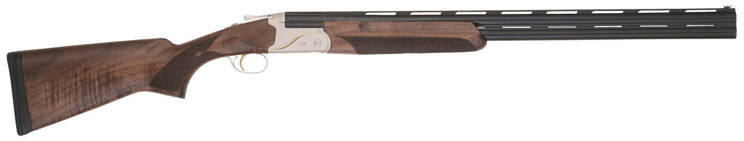 TriStar 33146 Trinity II LT Full Size 28 Gauge Break Open 3" 2rd 28" Black Over/Under Vent Rib Barrel, Engraved Silver Aluminum Receiver, Fixed Turkish Walnut Stock, Right Hand
