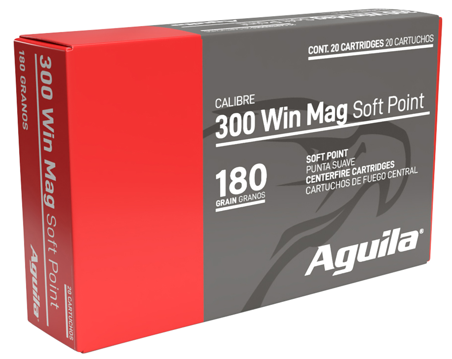Aguila 82044AG 300Win Mag 180gr InterLock Boat Tail Soft Point 20 Per Box/10 Case