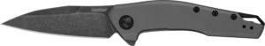 Kershaw 1815 Sanctum  EDC 2.98" Folding Wharncliffe Blackwash 8Cr13MoV SS Blade, Gray PVD Stainless Steel Handle