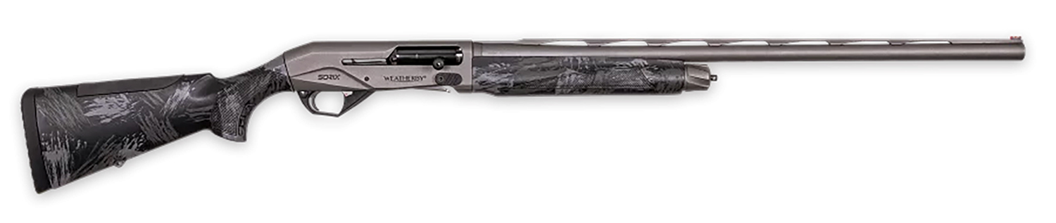 Weatherby XST1228MAG Sorix Full Size 12 Gauge Semi-Auto 3" 2+1 28" Gray Cerakote Vent Rib Barrel & Drilled & Tapped Steel Receiver, Storm Camo Synthetic Stock w/Adj Shim, Ambidextrous