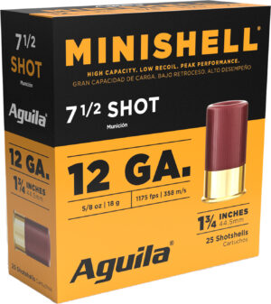 Aguila 1CHB1387 Minishell  12Gauge 1.75" 5/8oz 7.5Shot 25 Per Box/10 Case