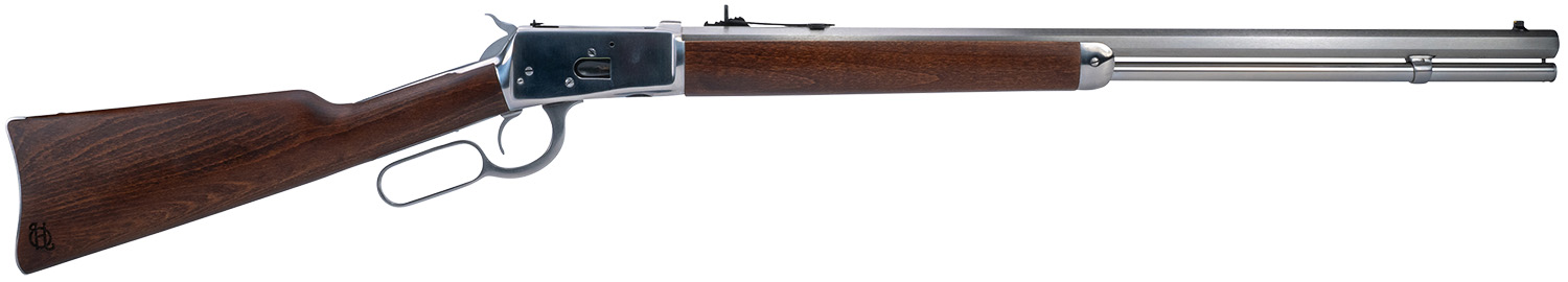 Heritage Mfg H9235724F9 92 38 Special +P/357 Mag 12rd 24" Stainless Polished Octagon Barrel, Stainless Polished Receiver, Fixed Hardwood Stock