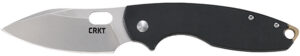 CRKT 5317D2 Pilar III 2.97" Folding Plain Stonewashed D2 Steel Blade, Black Textured G10 Handle