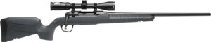 Savage Arms 32233 Axis 2 XP Combo Compact 308 Win 4+1 20" Matte Black Heavy Sporter Barrel & Drilled & Tapped Carbon Steel Receiver, Fixed Matte Gray Synthetic Stock, Right Hand, Boresighted 3-9x40mm