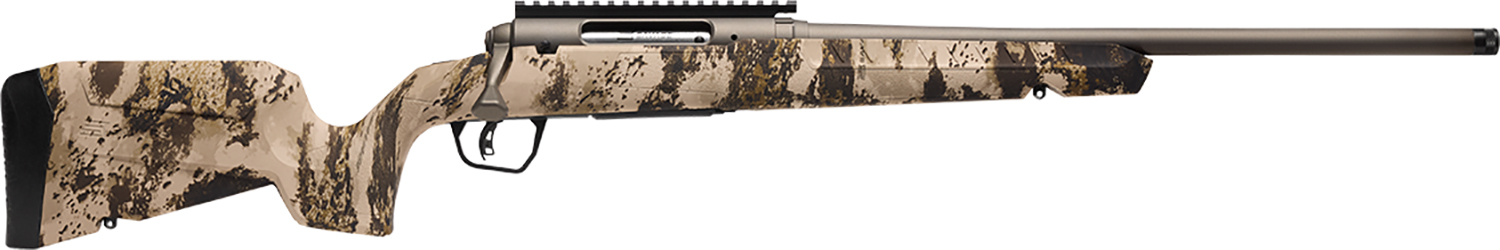 Savage Arms 32342 Axis 2 Pro Compact 350 Legend 4+1 18" Gun Metal Bronze Cerakote Heavy Sporter Threaded Barrel & Picatinny Rail Carbon Steel Receiver, Fixed Western Camo Synthetic Stock, Right Hand