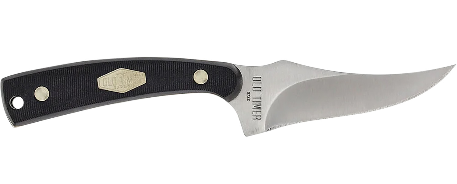 Old Timer 1179216 Sharpfinger 3.30" Fixed Clip Point Plain Stainless Steel Blade/ Delrin Handle