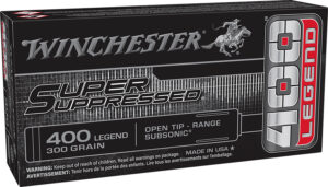 Winchester Ammo SUP400 Super Suppressed 400Legend 300gr Open Tip 20 Per Box/10 Case