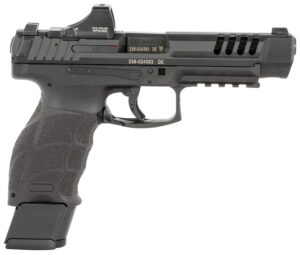 HK 81001159 VP9L SCS 9mm Luger 15+1 5" Black Polygonal Rifled Barrel, Long/Lightening Cuts/Optic Cut SCS Steel Slide, Polymer Frame w/Picatinny Rail, Black Interchangeable Backstrap Grip