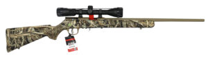 Savage Arms 90757 93 XP 22 WMR 10+1 21" Coyote Tan Cerakote Button-Rifled Barrel & Drilled & Tapped Steel Receiver, Brush Camouflage Fixed Synthetic Stock, Weaver 3-9x40mm