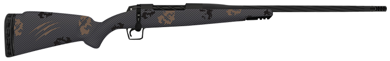 Fierce Firearms TWROG270WIN22BT Twisted Rogue 270 Win 22" Armour Lube Black Steel Threaded Barrel, Drilled & Tapped Steel Receiver, LR Negative Comb Trophy Camo Carbon Fiber Stock