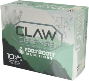 Fort Scott Munitions 10MM190SCVFNCD Claw Defense 10mm 190gr 20 Per Box/25 Case