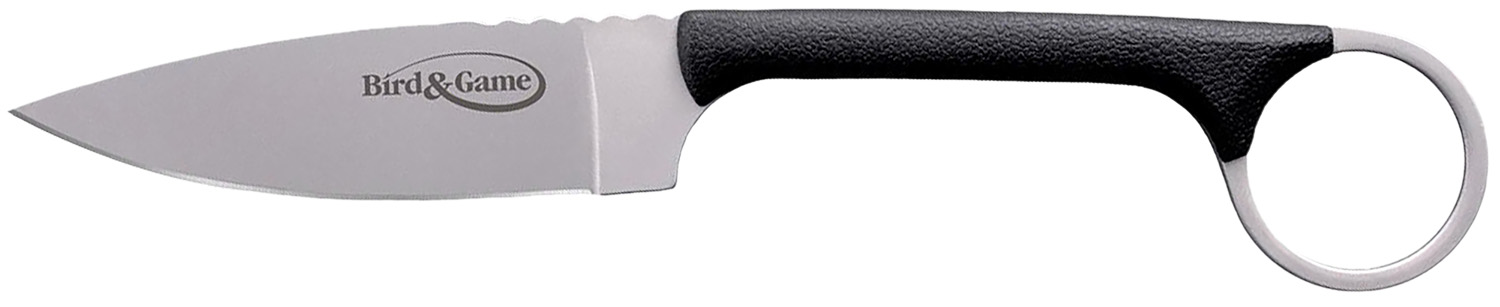 Cold Steel CS20A Bird & Game 3.50" Fixed Drop Point Plain AUS-8A SS Blade, 3.75" Black Textured Polymer Handle