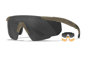 Wiley X 308T Saber Advanced Smoke Gray/Clear/Light Rust Lens Polycarbonate Matte Tan Frame