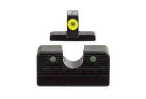 Trijicon 600999 HD XR Night Sight Set Green Tritium/Yellow Outline Front, Green Tritium Rear, Black Frame, Fits FN 509