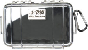 Pelican 1050025100 Micro Case  Black/Clear Polycarbonate 7.99" Long