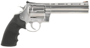 Colt Mfg ANACONDASP6RTS45C Anaconda 45 Colt (Long Colt) 6rd Shot 6" Stainless Vent Rib Barrel, Cylinder & Frame, Black Grip