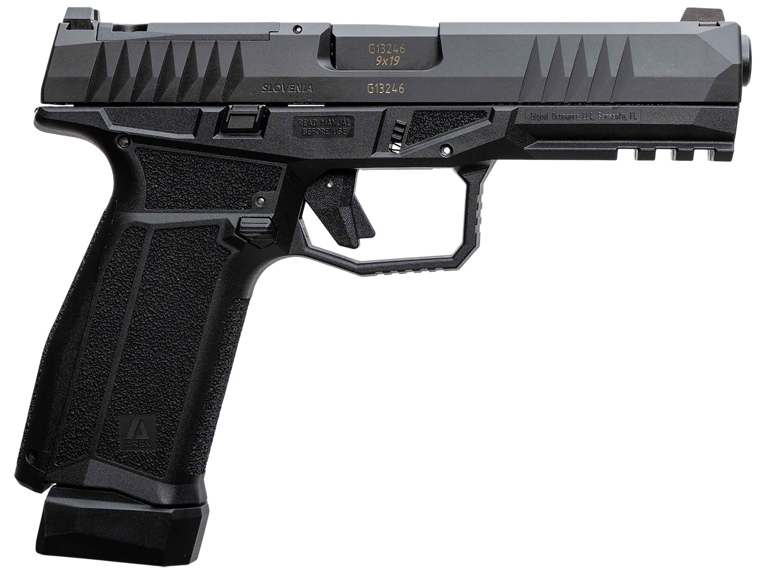 AREX 815537023893 Delta L Gen2 9mm Luger 17+1 4.50" Black Barrel, Black Nitride Optic Cut/Serrated Slide, Black Frame, Ambidextrous