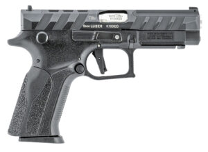 Grand Power 8588005808668 Q100 Mk23 9mm Luger 15+1 4.25" Stainless Rotating Barrel, Black Steel Optic Ready/Serrated Slide, Black Steel Frame w/Accessory Rail & Beavertail, Textured Grip