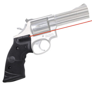 Crimson Trace 011290 Lasergrips Fits S&W K & L Frames Round Butt, Red Laser 633nM Wavelength 5mW Output, Black Polymer