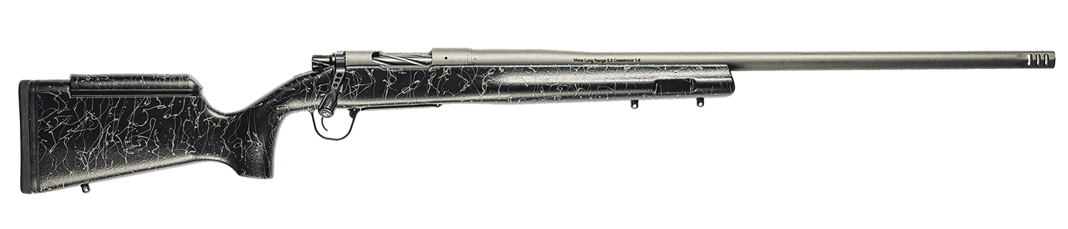 Christensen Arms 8010200101 Mesa Long Range 6.5 Creedmoor 4+1 16.25" Tungsten Gray Cerakote Threaded Barrel & Steel Drilled & Tapped Receiver, Black w/Gray Webbing Adj Cheek Riser Polymer Stock