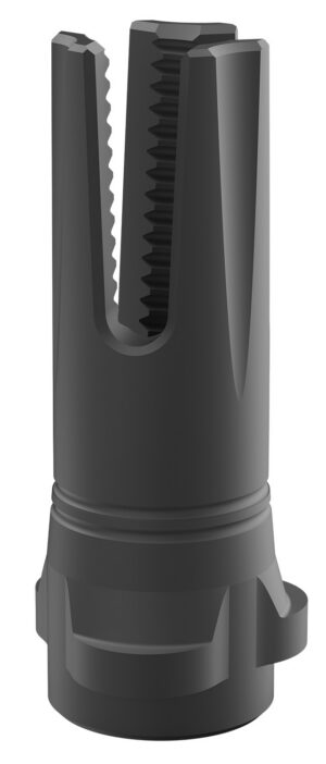 Breek Arms BRK4319 Scorch 3-Prong Flash Hider Black Nitride Steel 5/8"x24 Threads 9mmLuger Compatible w/ Breek-LOK 3QD