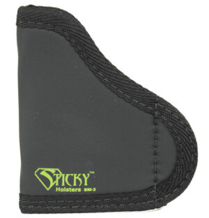 Sticky Holsters SM3 SM-3 IWB Size 3 Black/Green Latex Free Rubber Fits .380 Semi-Auto w/Laser Fits Up To 2.75" Barrel Ambidextrous