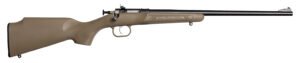 Crickett KSA2235 Youth 22 LR 1rd 16.12" Blued Barrel & Receiver, Fixed Front/Adjustable Rear Peep Sights, Desert Tan Synthetic Stock w/11.5" LOP, Rebounding Firing Pin Safety