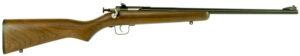 Crickett KSA2238 Youth 22 LR 1rd 16.12" Blued Barrel & Receiver, Fixed Front/Adjustable Rear Peep Sights, Walnut Stock w/11.5" LOP, Rebounding Firing Pin Safety