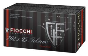 Fiocchi 762TOK Heritage 7.62x25mmTokarev 88gr Full Metal Jacket 50 Per Box/20 Case