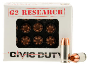 G2 Research G00621 Civic Duty 380ACP 64gr Copper Expansion Projectile 20 Per Box/25 Case