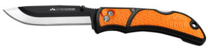 Outdoor Edge RLB30C RazorLite 3.50" Folding Drop Point Tanto Plain 420J2 SS Blade Black/Orange Polymer Handle