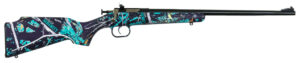 Crickett KSA2172 Youth 22 LR 1rd 16.12" Blued Barrel & Receiver, Fixed Front/Adjustable Rear Peep Sights, Muddy Girl Serenity Synthetic Stock w/11.5" LOP, Rebounding Firing Pin Safety