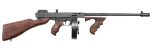 Thompson T1D 1927A-1 Deluxe 45 ACP Caliber with 16.50" Barrel, 10+1 Capacity (Drum), Blued Metal Finish, American Walnut Stock Wood Grip Right Hand