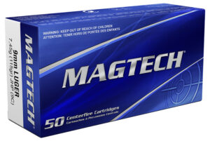 Magtech 9C Range/Training 9mmLuger 115gr Jacketed Hollow Point 50 Per Box/20 Case